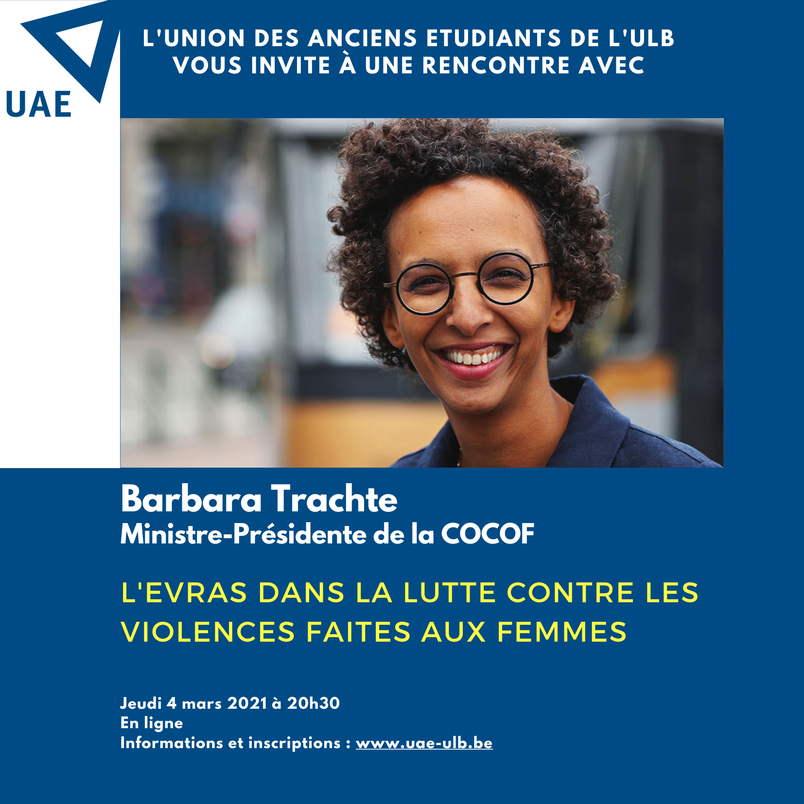Rencontre en ligne avec Barbara Trachte : “L’EVRAS dans la lutte contre les violences faites aux femmes”