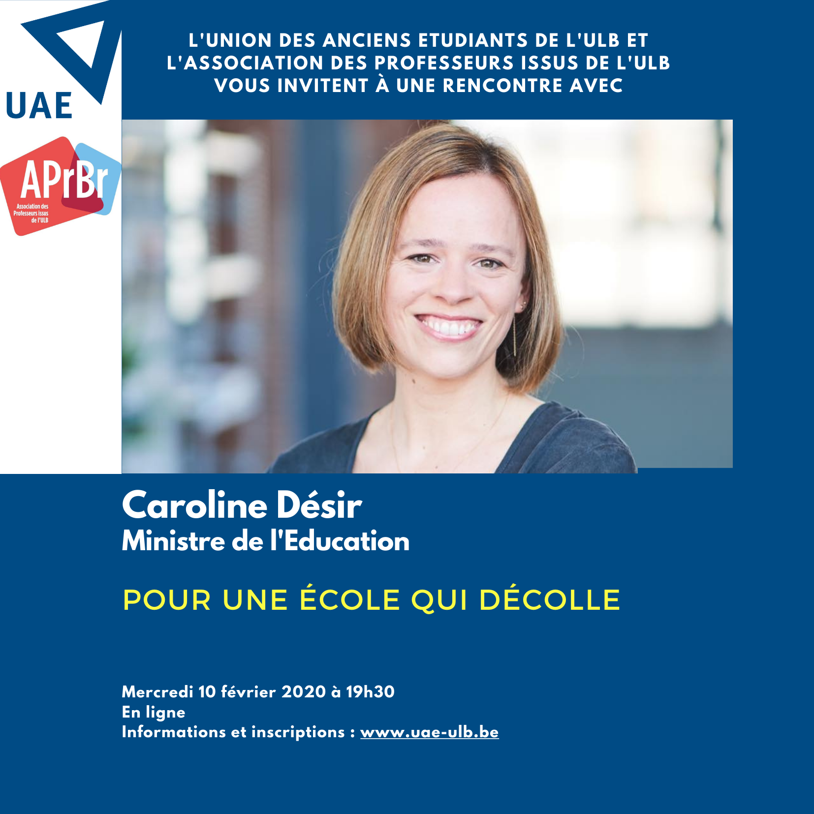Rencontre en ligne avec Caroline Désir : “Pour une école qui décolle”
